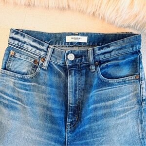 Moussy Vintage SAAB Denim Blue Jeans Women Size 28 Japanese Selvedge